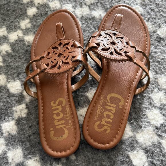 Circus by Sam Edelman Shoes Womens Size 8 Brown Cutout Sandals Slip On Summer - Picture 4 of 5